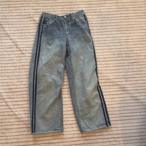 Rag & Bone Blue Jean Sweatpants with Stripes